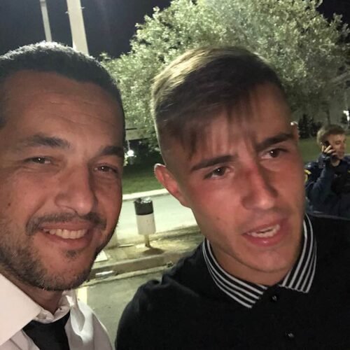 Στέφανος Μαλτζάρης μαζί με παίκτη του ΠΑΟΚ φωτογραφία 2