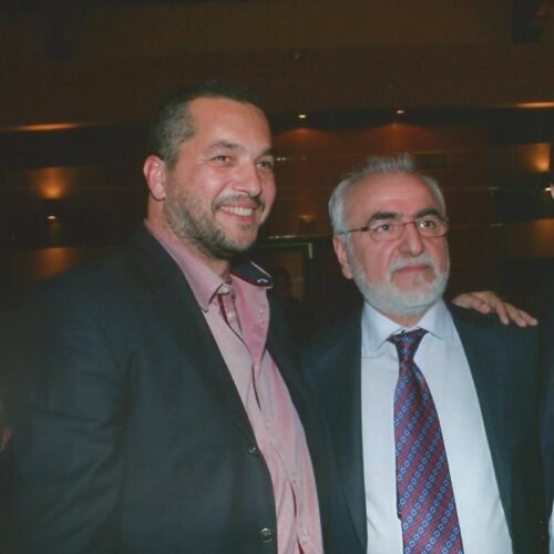 Ο ιδιοκτήτης της Maltzaris Group Στέφανος Μαλτζάρης σε φωτογραφία μαζί με τον πρόεδρο του ΠΑΟΚ Ιβάν Σαββίδη